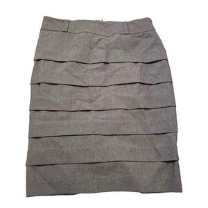 BCX Tiered Pencil Skirt Light Gray